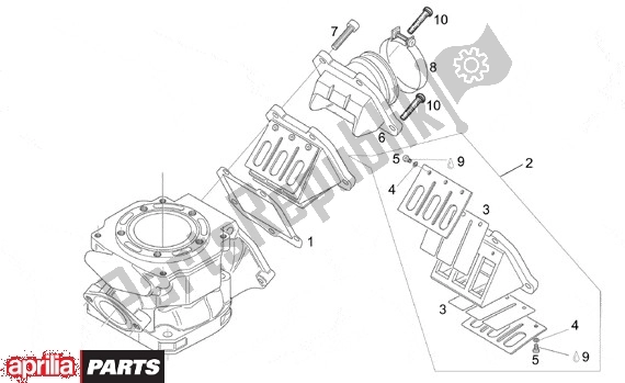 Alle onderdelen voor de Carburateursteun van de Aprilia RS 340 125 1999 - 2005