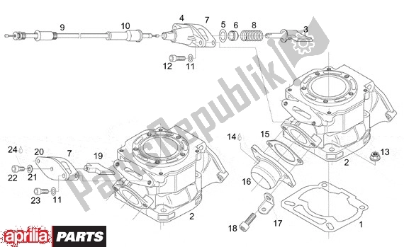 Alle Teile für das Cilinder Ontluchtingventiel des Aprilia RS 340 125 1999 - 2005