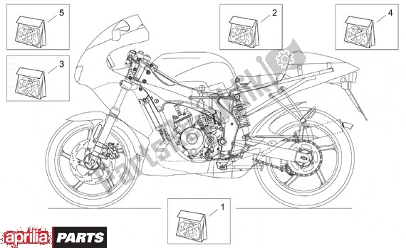 Alle Teile für das Decors des Aprilia RS 340 125 1999 - 2005