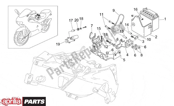 All parts for the Elektrische Installatie Ii of the Aprilia RS 340 125 1999 - 2005