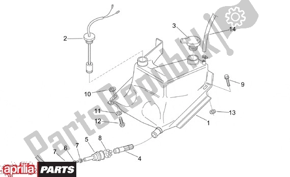 All parts for the Olietank of the Aprilia RS 340 125 1999 - 2005