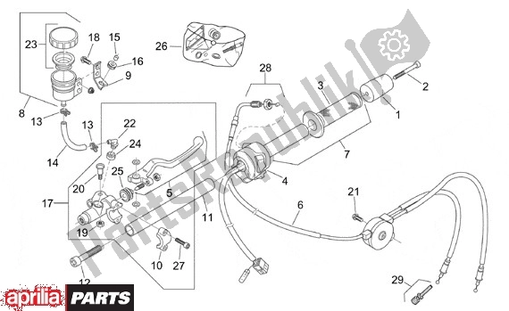 Todas las partes para Schakelingen Rechts de Aprilia RS 340 125 1999 - 2005