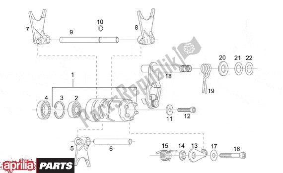 Toutes les pièces pour le Transmissie Schakeling du Aprilia RS 340 125 1999 - 2005