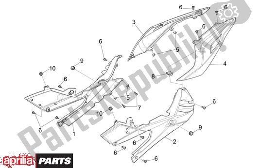 Wszystkie części do Achterkant Opbouw I Aprilia RS 21 125 2006