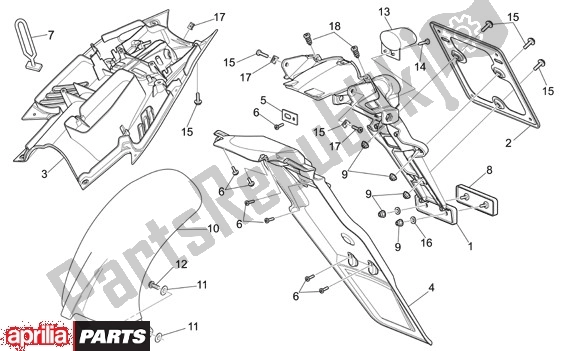 Alle Teile für das Achterkant Opbouw Ii des Aprilia RS 21 125 2006