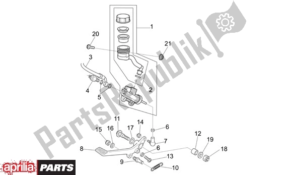 Wszystkie części do Achterwielrempomp Aprilia RS 21 125 2006