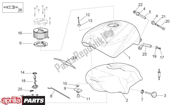 Alle Teile für das Kraftstofftanksitz des Aprilia RS 21 125 2006