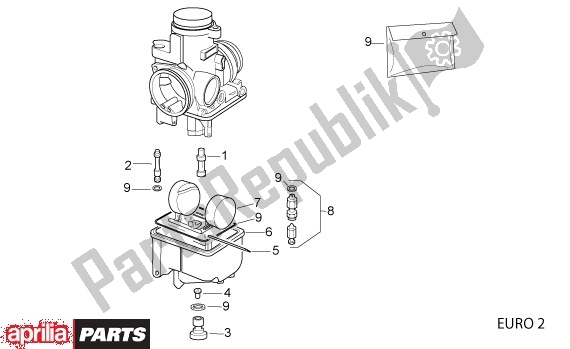 Toutes les pièces pour le Carburateurcomponenten du Aprilia RS 21 125 2006