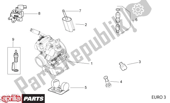 Alle onderdelen voor de Carburateurcomponenten Euro 3 van de Aprilia RS 21 125 2006