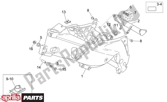 All parts for the Frame of the Aprilia RS 21 125 2006