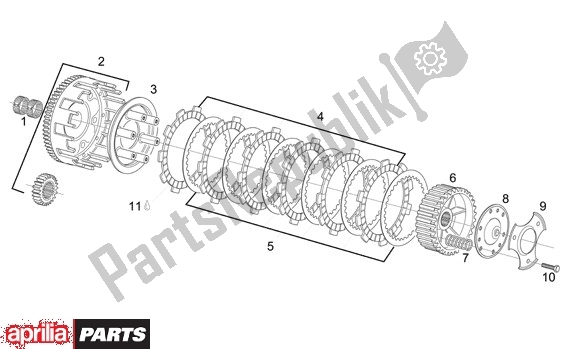 All parts for the Clutch of the Aprilia RS 21 125 2006