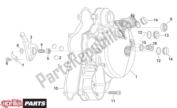 Todas as partes de Tampa Da Embreagem do Aprilia RS 21 125 2006