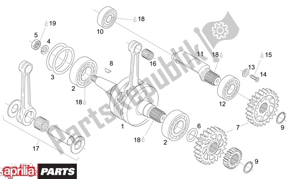 Toutes les pièces pour le Vilebrequin du Aprilia RS 21 125 2006