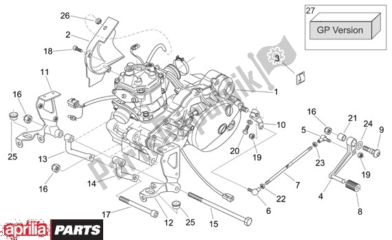 All parts for the Engine of the Aprilia RS 21 125 2006