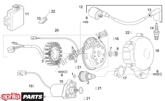 Todas las partes para Encendido de Aprilia RS 21 125 2006