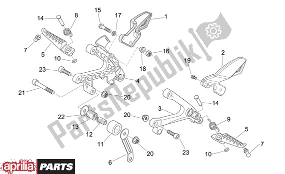 Toutes les pièces pour le Voetsteunen Rijder du Aprilia RS 21 125 2006