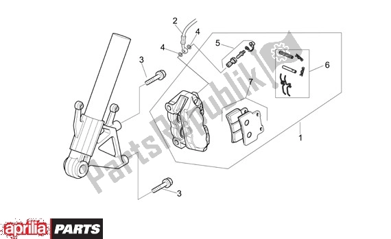 Alle onderdelen voor de Voorwielremklauw van de Aprilia RS 21 125 2006