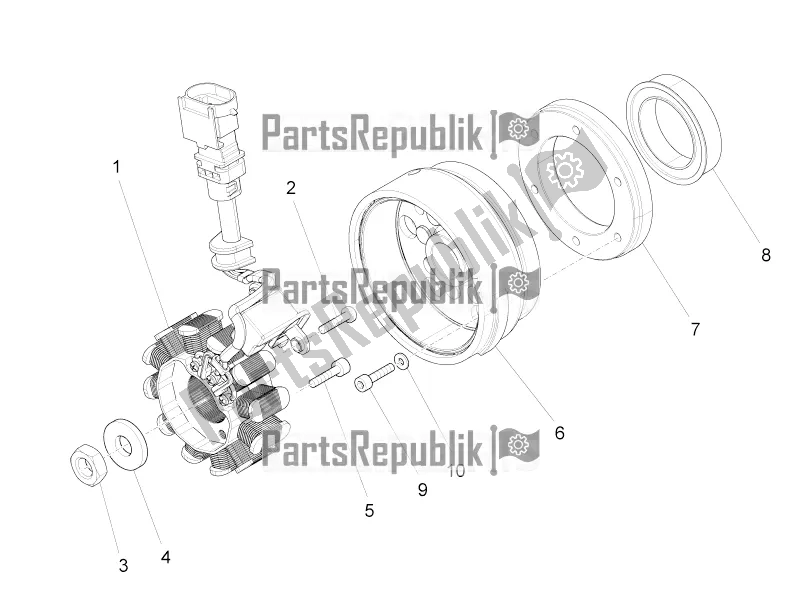 Alle onderdelen voor de Cdi Magneto Montage / Ontstekingsunit van de Aprilia RS 125 4T ABS 2017