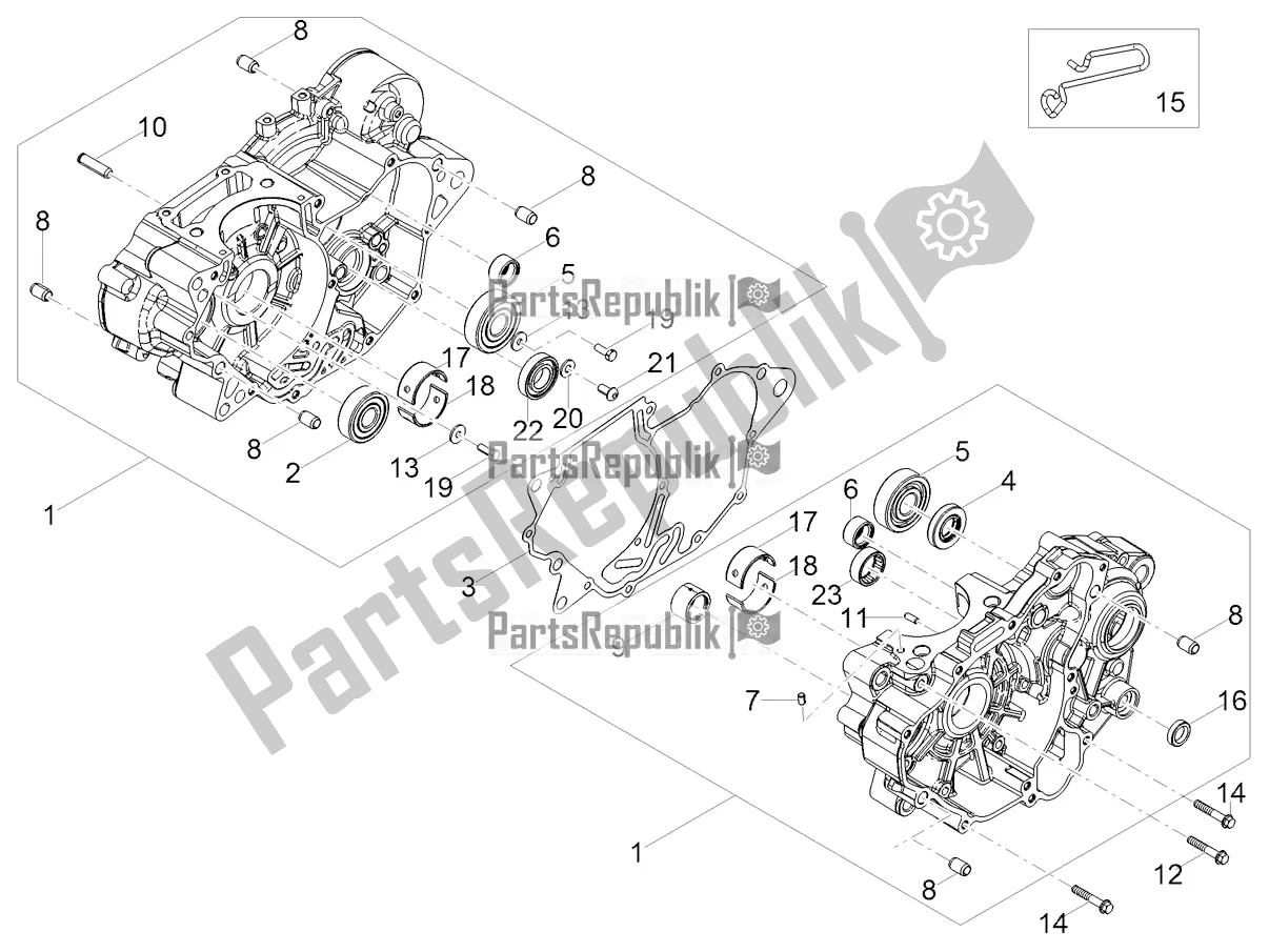 Toutes les pièces pour le Carters I du Aprilia RS 125 4T ABS 2017