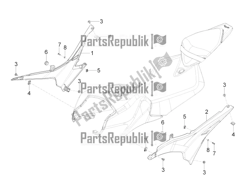 Todas las partes para Cuerpo Central de Aprilia RS 125 4T ABS 2018