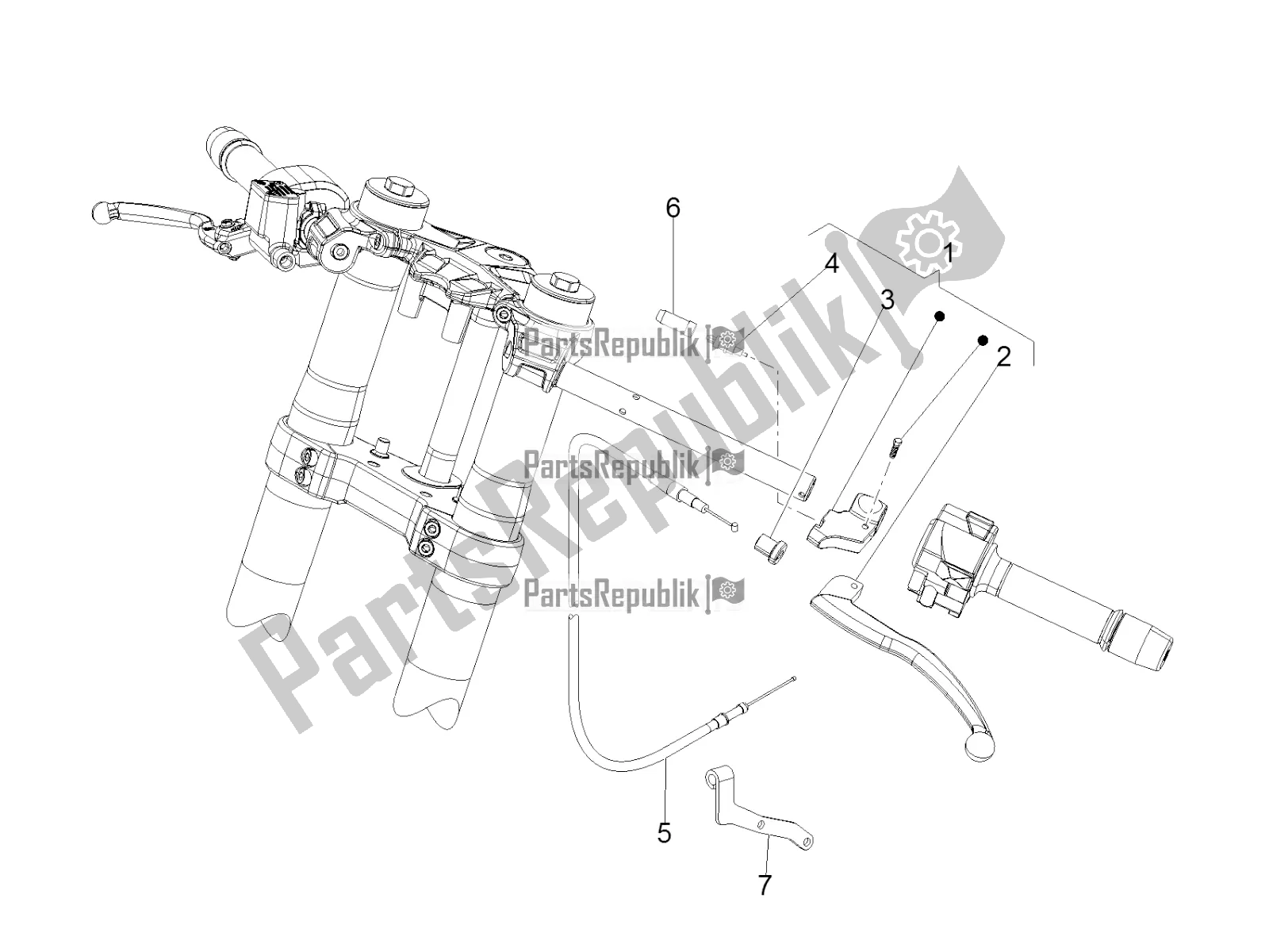 Alle onderdelen voor de Koppeling Controle van de Aprilia RS 125 4T ABS 2018