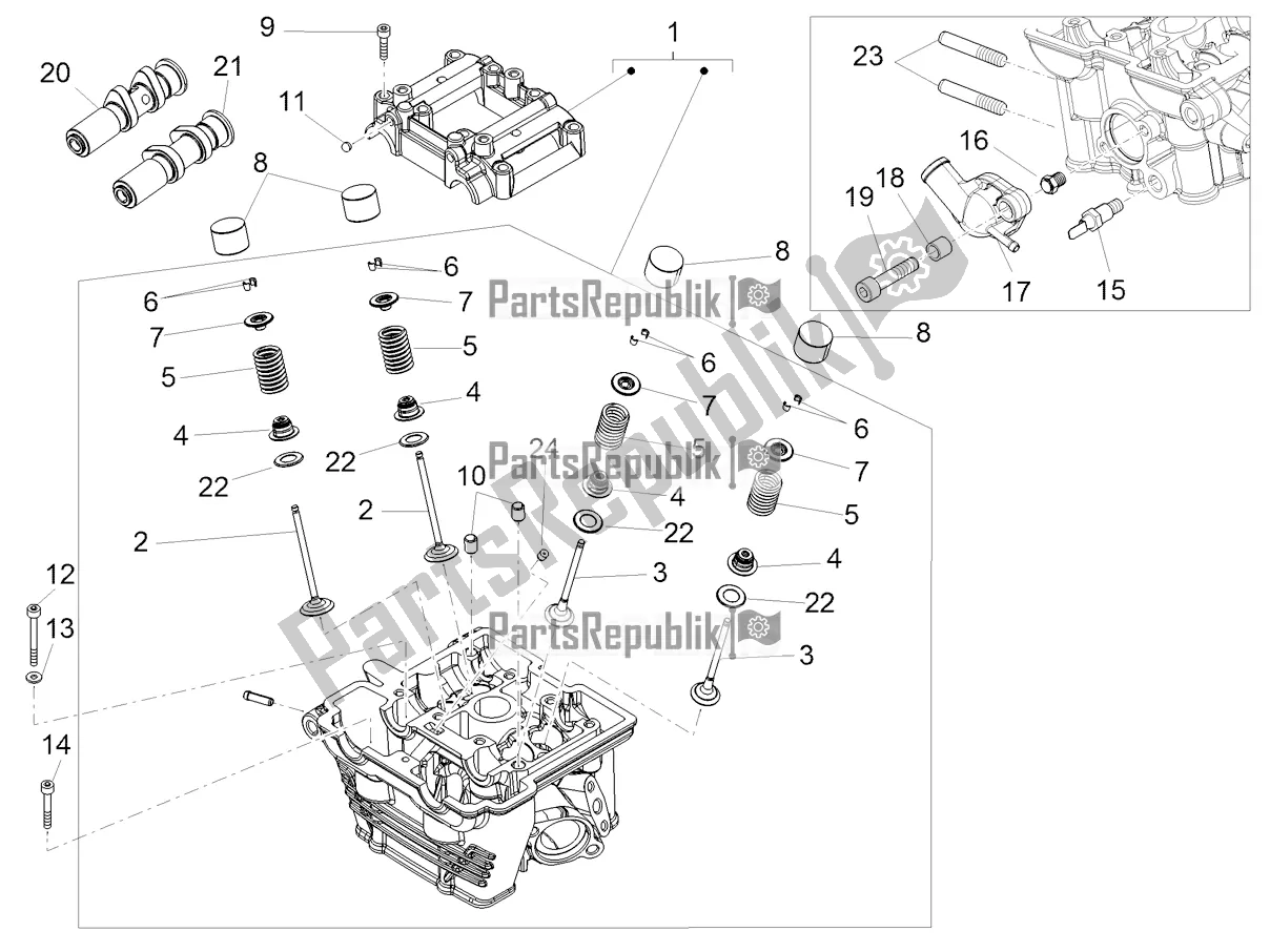 Wszystkie części do G? Owica Cylindra - Zawory Aprilia RS 125 4T ABS 2018