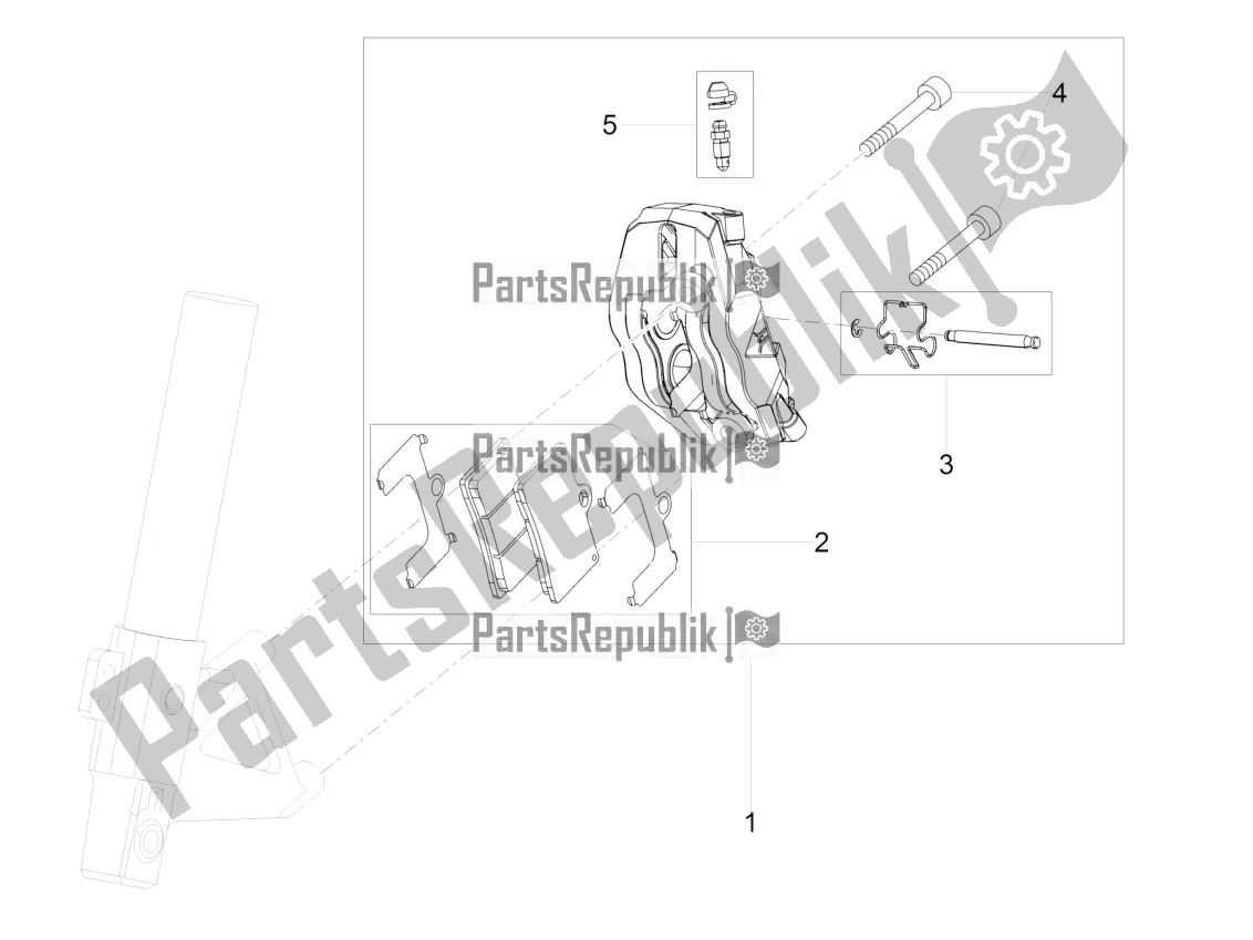 Todas las partes para Pinza De Freno Delantero de Aprilia RS 125 4T ABS 2018