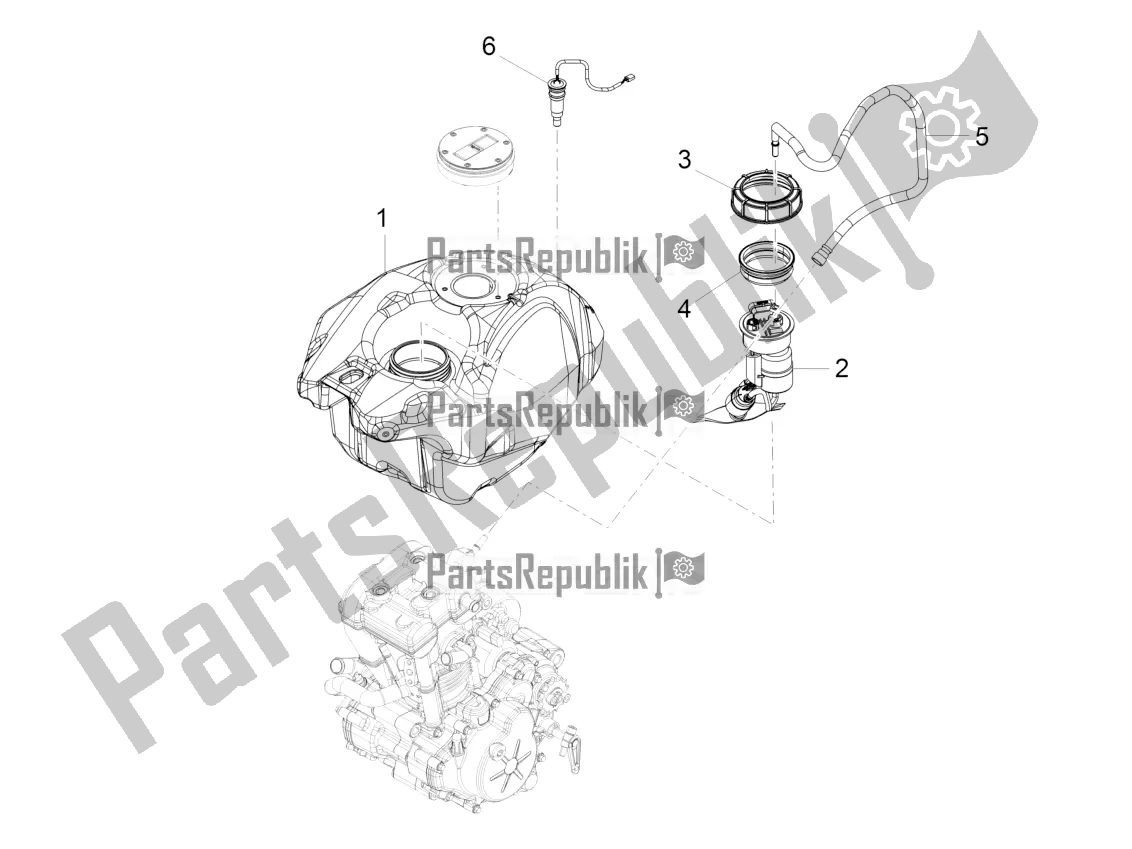 Todas las partes para Depósito De Combustible de Aprilia RS 125 4T ABS 2018