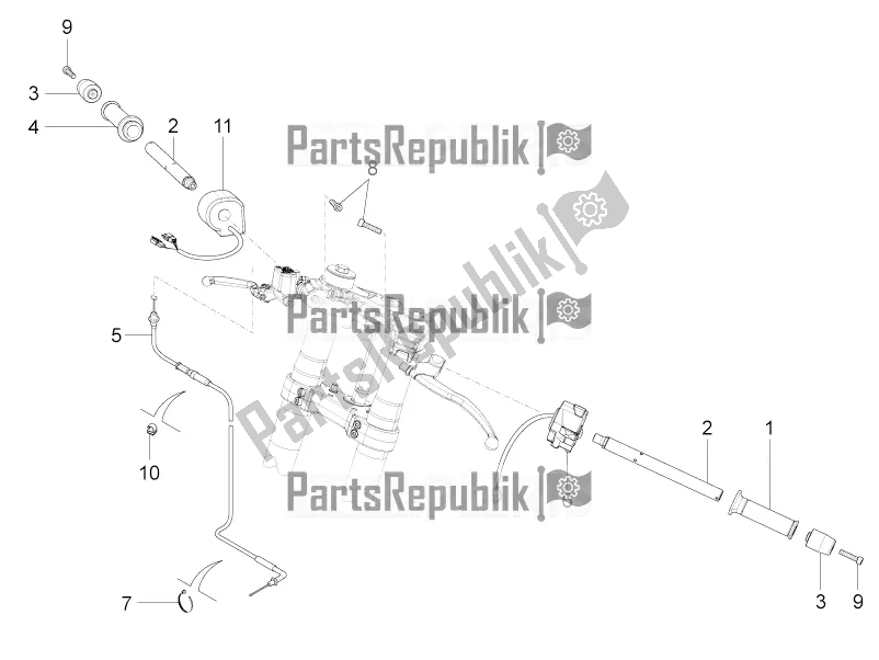 All parts for the Handlebar - Controls of the Aprilia RS 125 4T ABS 2018