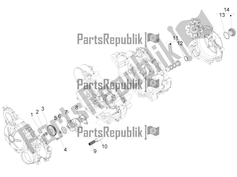 All parts for the Oil Pump of the Aprilia RS 125 4T ABS 2018