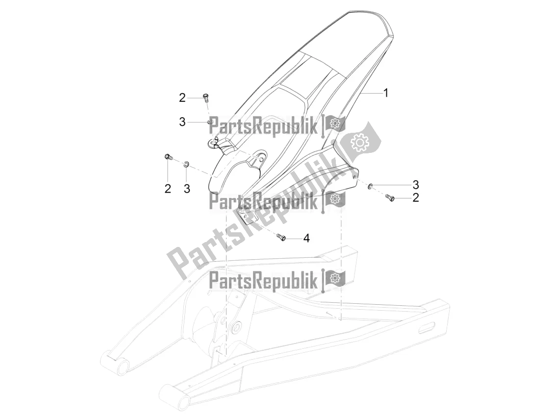 Todas las partes para Guardabarros Trasero de Aprilia RS 125 4T ABS 2018