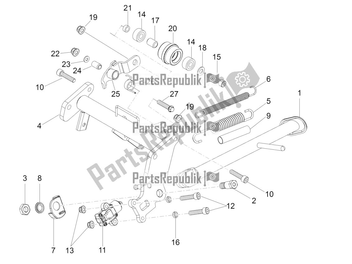 Alle Teile für das Zentraler Ständer des Aprilia RS 125 4T ABS 2019