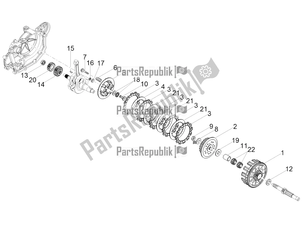 Todas as partes de Embreagem do Aprilia RS 125 4T ABS 2019