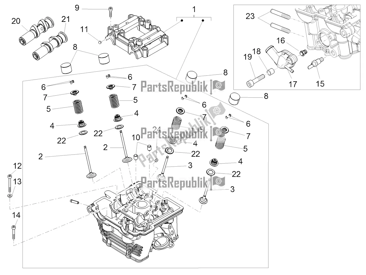 Todas as partes de Cabeça Do Cilindro - Válvulas do Aprilia RS 125 4T ABS 2019