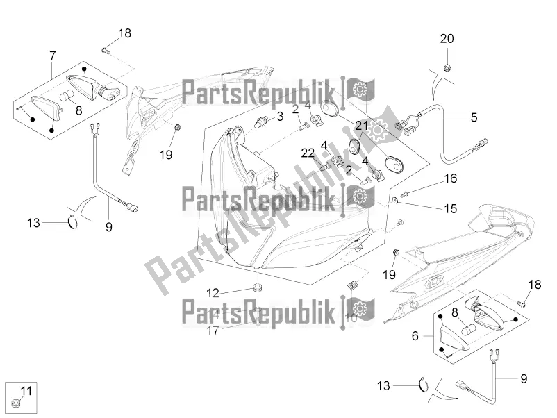 All parts for the Front Lights of the Aprilia RS 125 4T ABS 2019