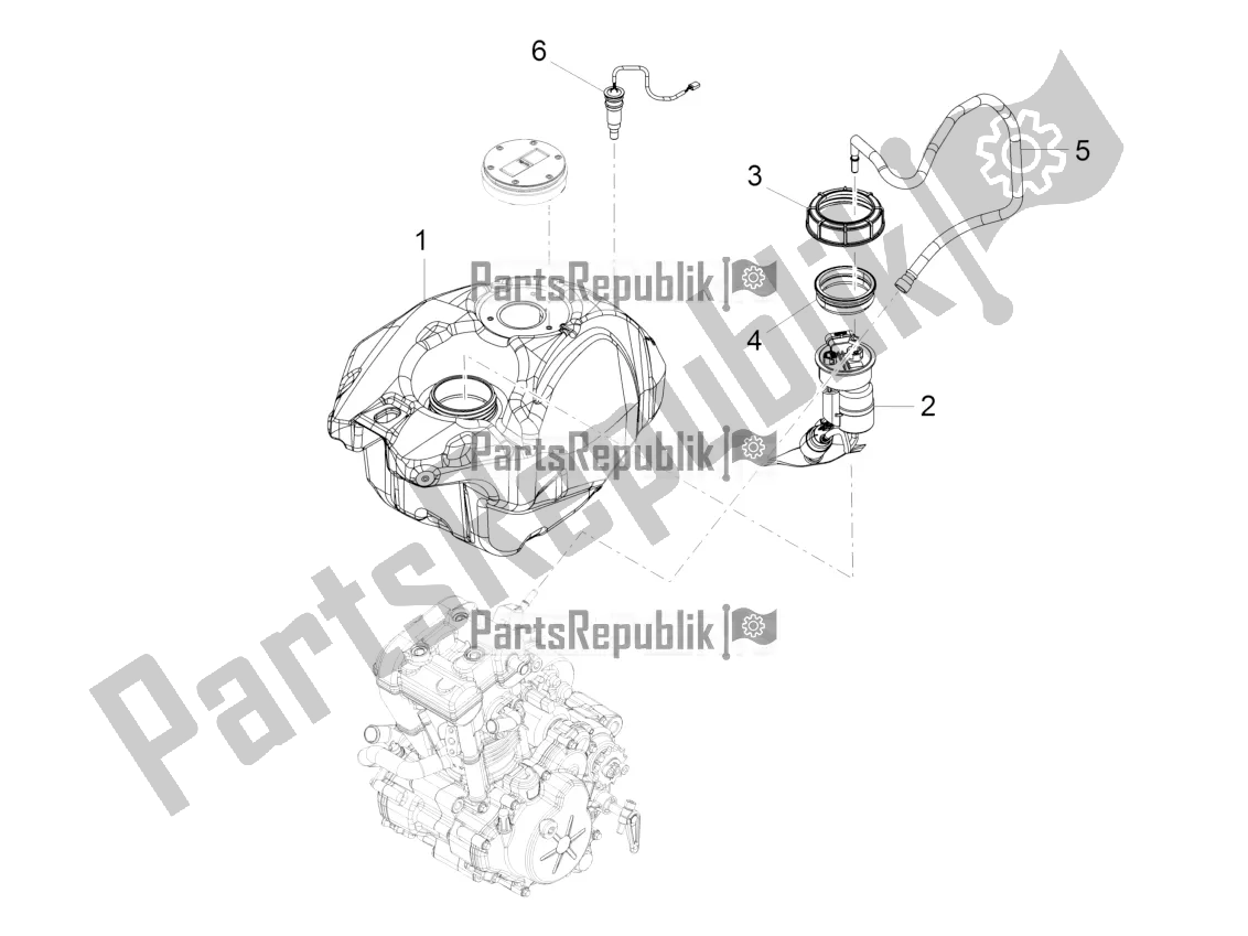 All parts for the Fuel Tank of the Aprilia RS 125 4T ABS 2019