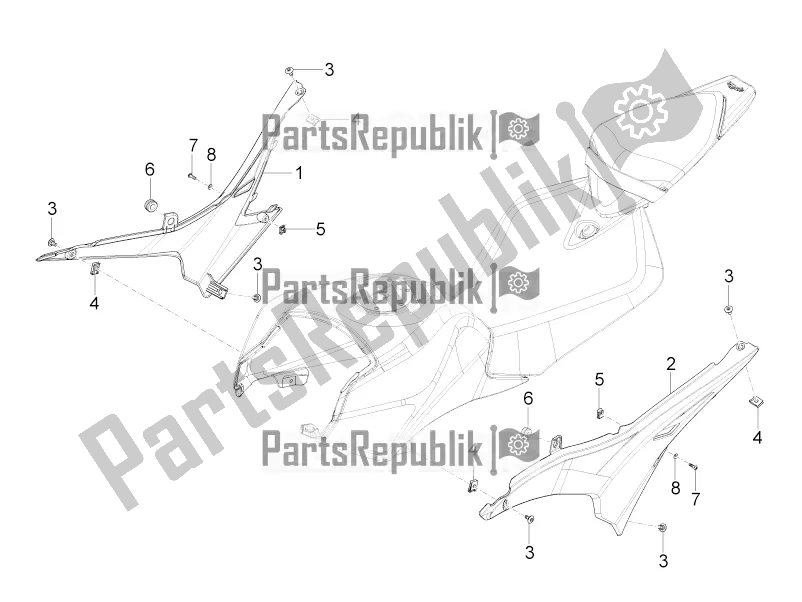 All parts for the Central Body of the Aprilia RS 125 4T ABS 2020