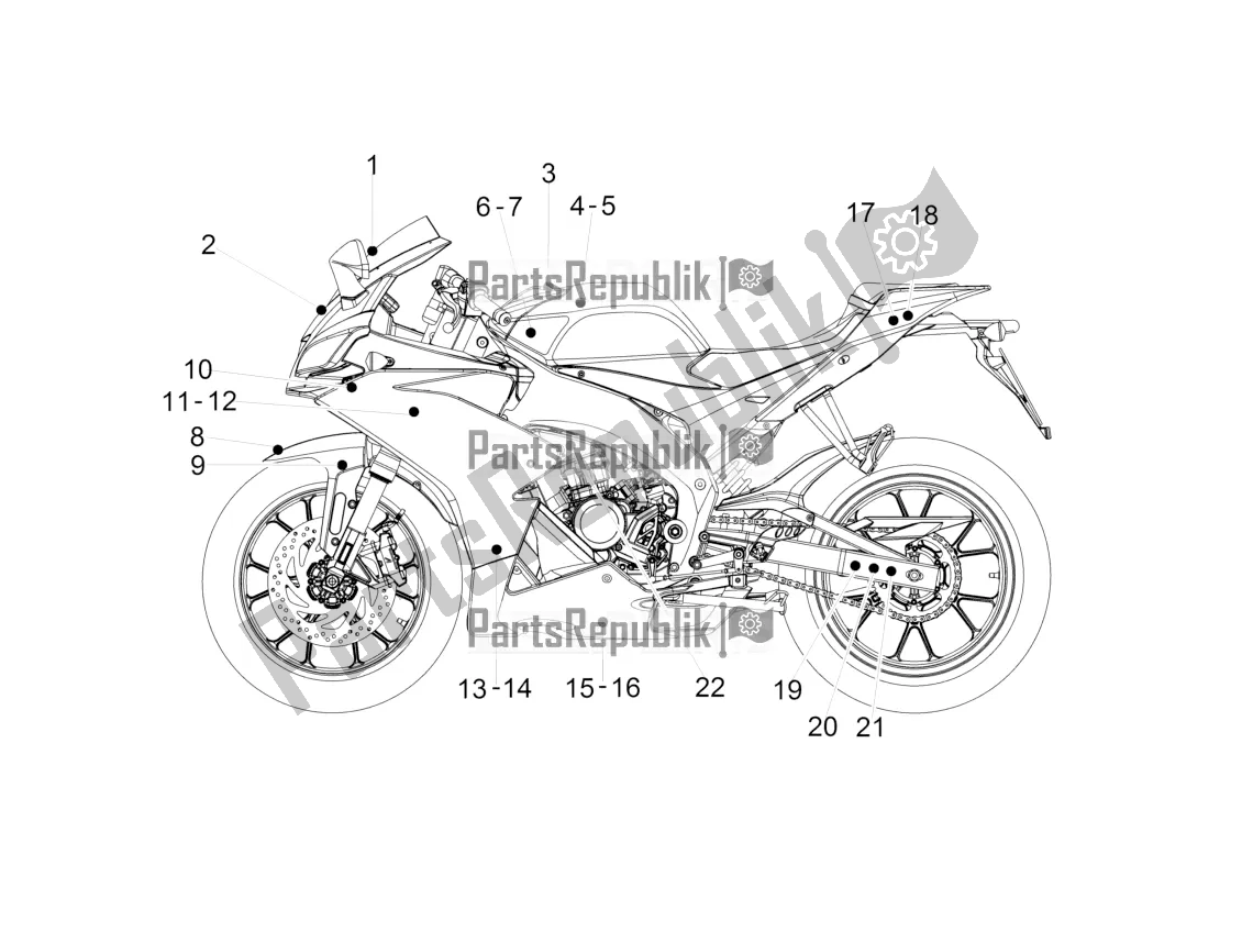 All parts for the Decal of the Aprilia RS 125 4T ABS 2020