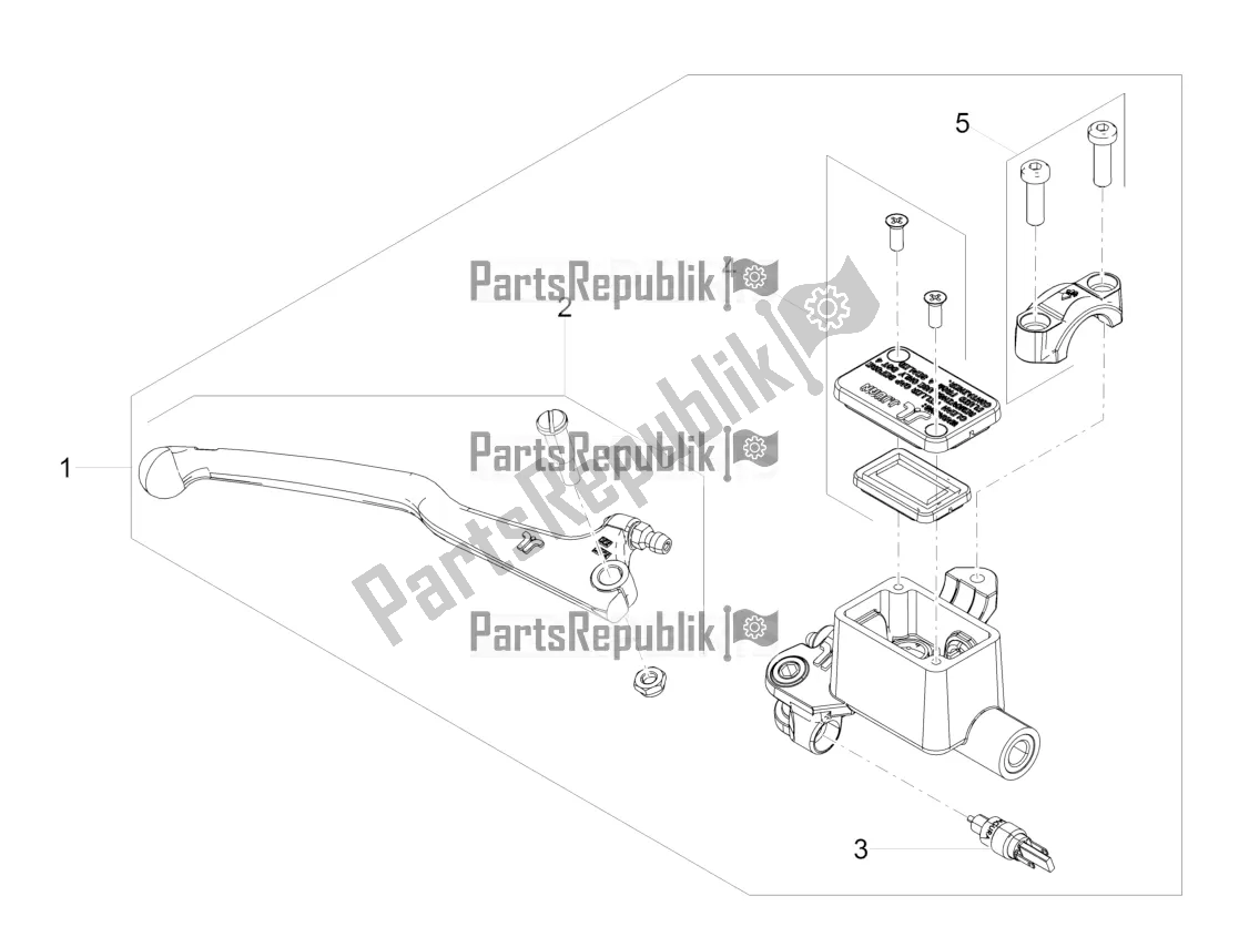 Toutes les pièces pour le Maître-cylindre Avant du Aprilia RS 125 4T ABS 2020