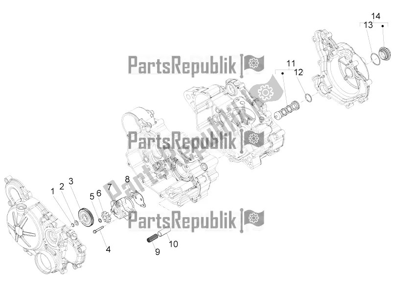 All parts for the Oil Pump of the Aprilia RS 125 4T ABS 2020