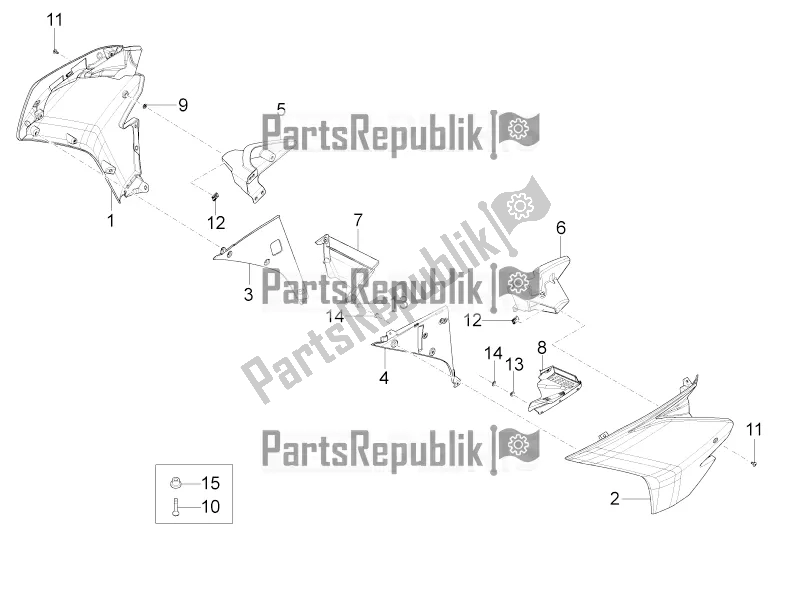 Toutes les pièces pour le Carénage Latéral du Aprilia RS 125 4T ABS 2020