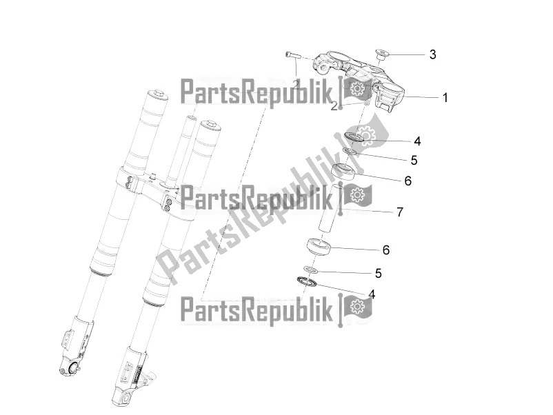 All parts for the Steering of the Aprilia RS 125 4T ABS 2020