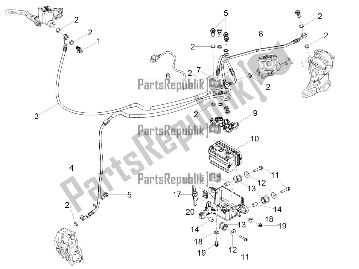 Tutte le parti per il Sistema Frenante Abs del Aprilia RS 125 4T ABS 2021