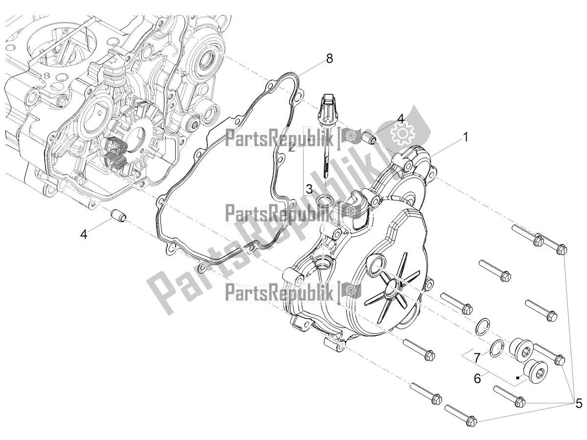 Tutte le parti per il Coperchio Del Volano del Aprilia RS 125 4T ABS 2021