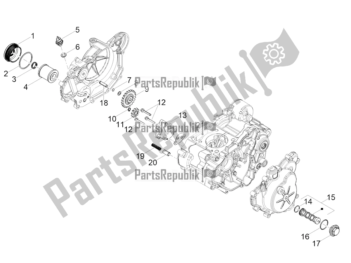 All parts for the Lubrication of the Aprilia RS 125 4T ABS 2021