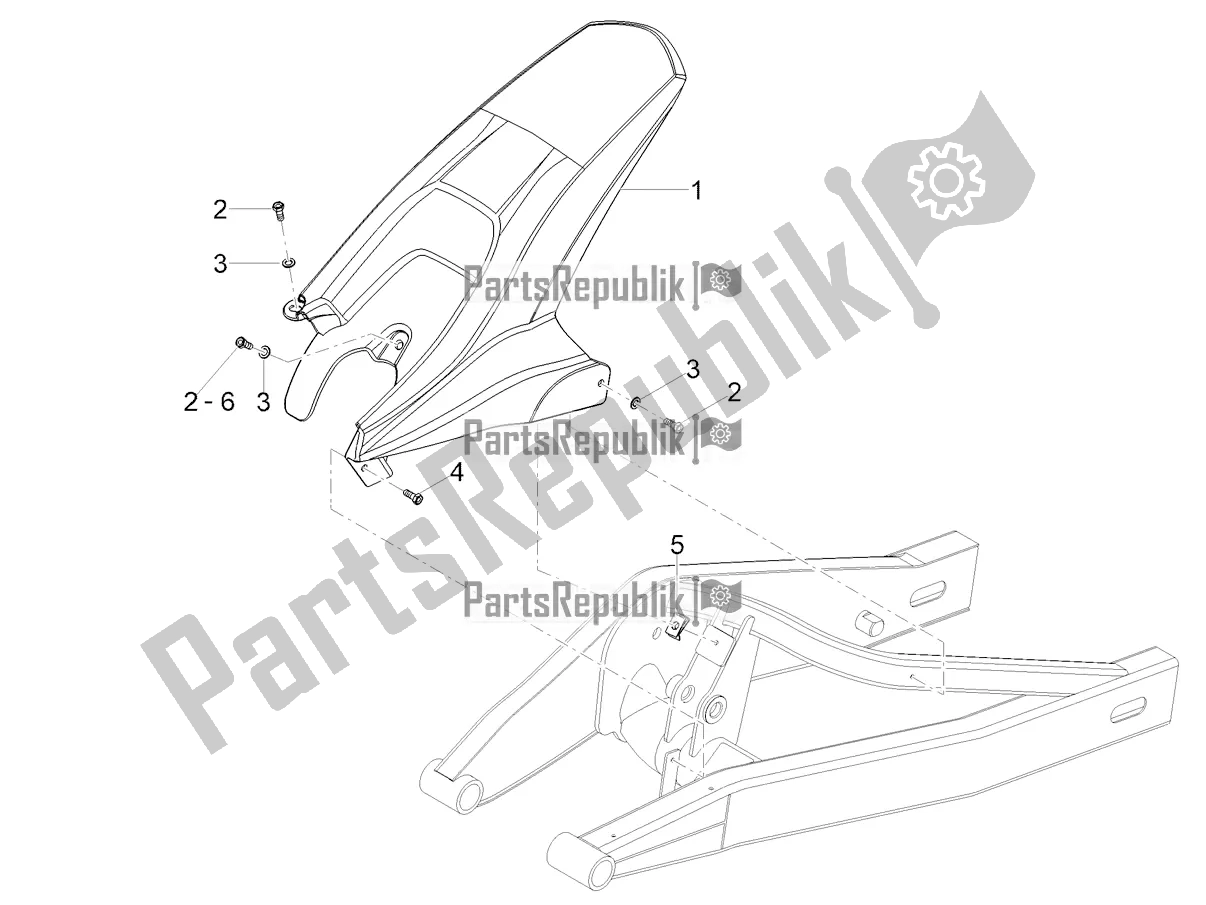 Todas las partes para Guardabarros Trasero de Aprilia RS 125 4T ABS 2021