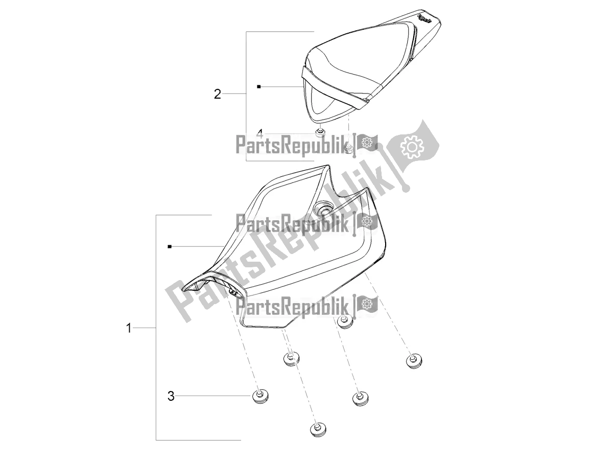 All parts for the Saddle of the Aprilia RS 125 4T ABS 2021