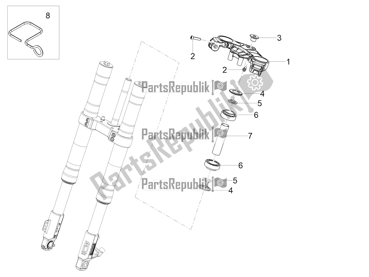 Toutes les pièces pour le Pilotage du Aprilia RS 125 4T ABS 2021