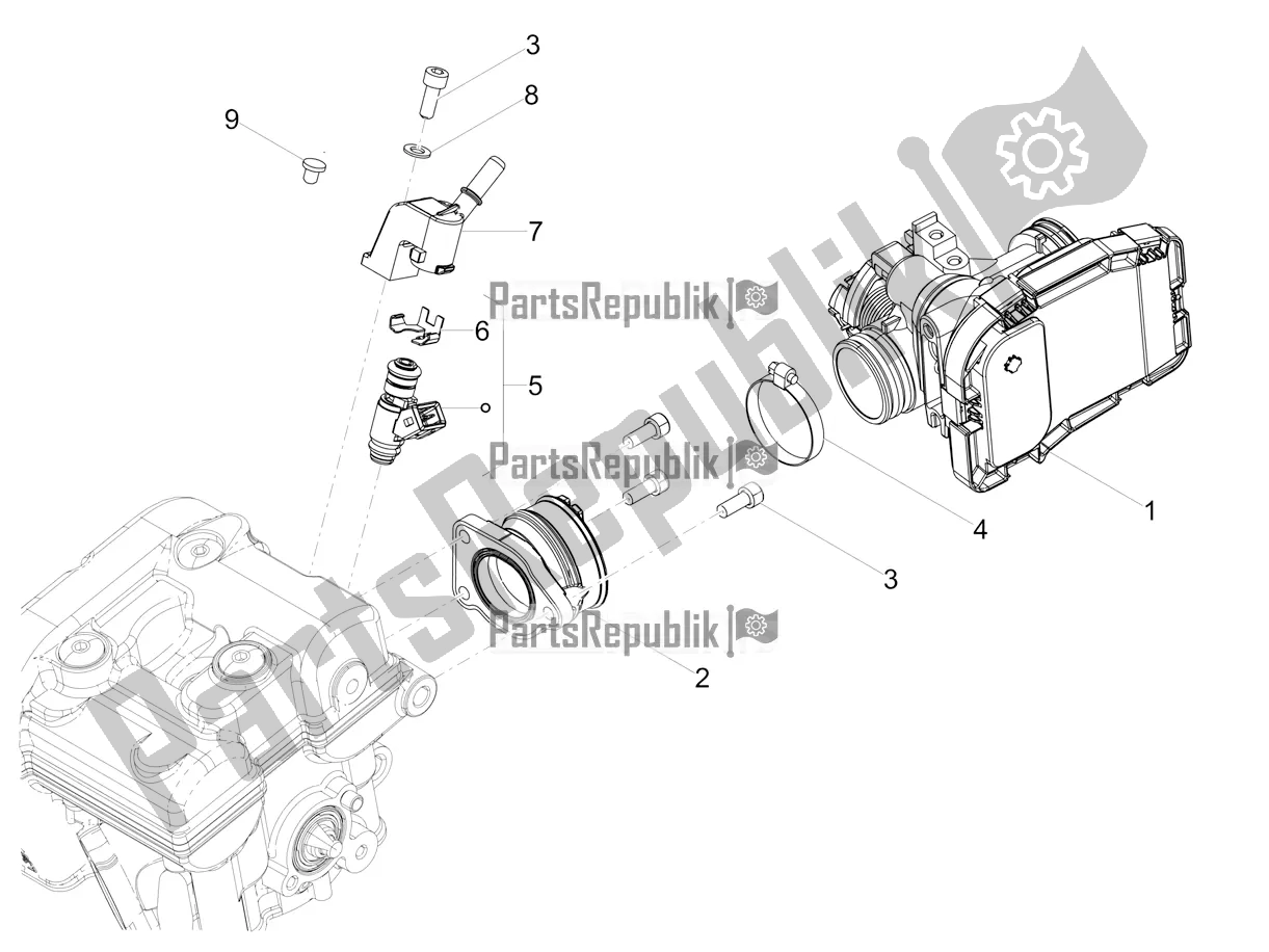 All parts for the Throttle Body of the Aprilia RS 125 4T ABS 2021