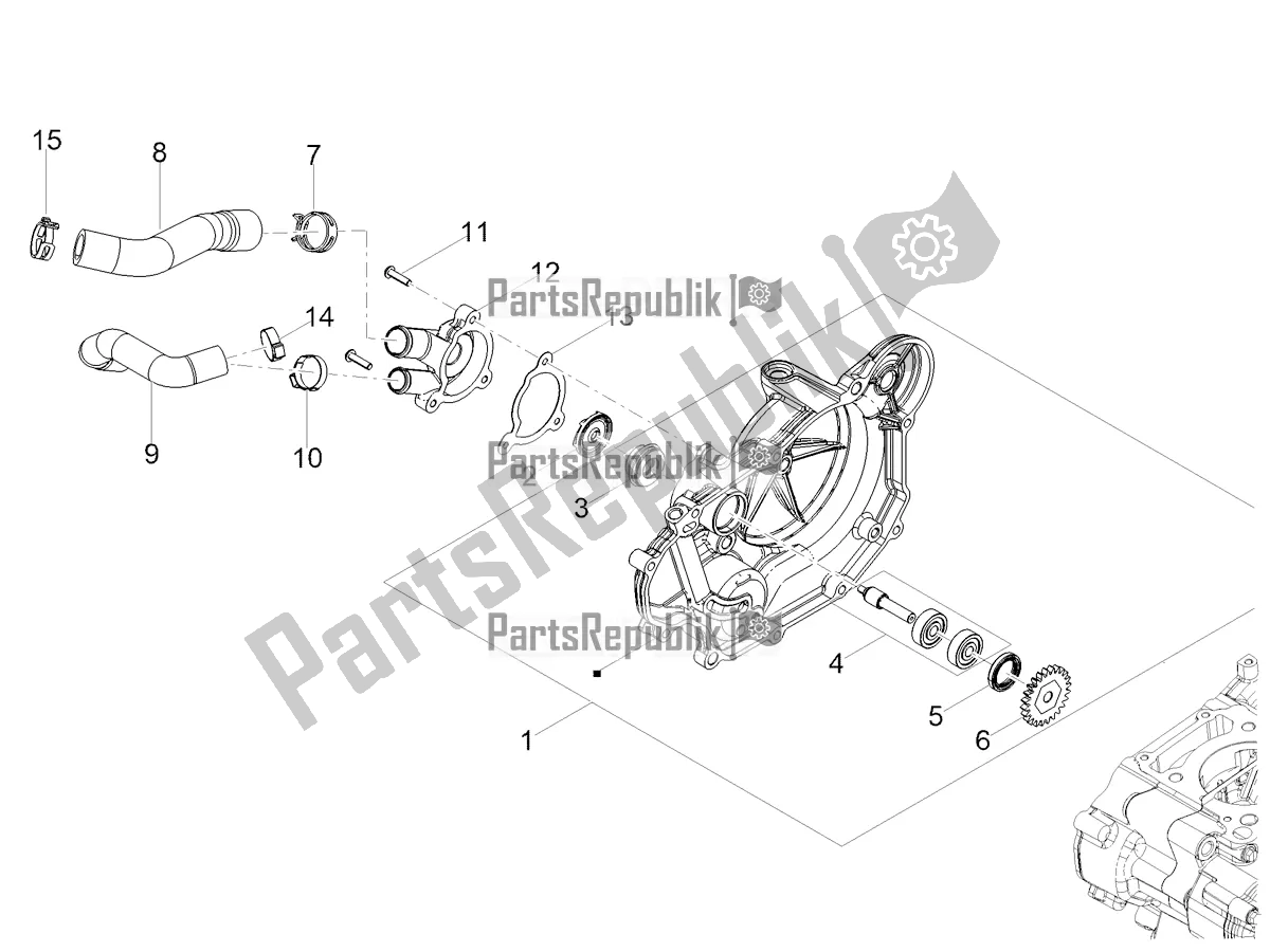 Tutte le parti per il Pompa Dell'acqua del Aprilia RS 125 4T ABS 2021